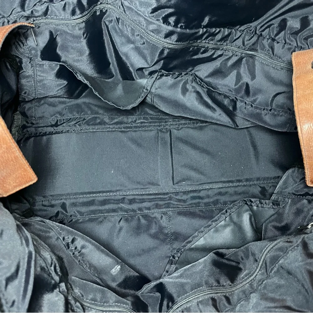 GLASER DESIGNS SAN FRANCISCO LEATHER and NYLON STADIUM Bag